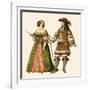 King Louis XIV of France and Maria Theresa Queen of France-Albert Kretschmer-Framed Giclee Print