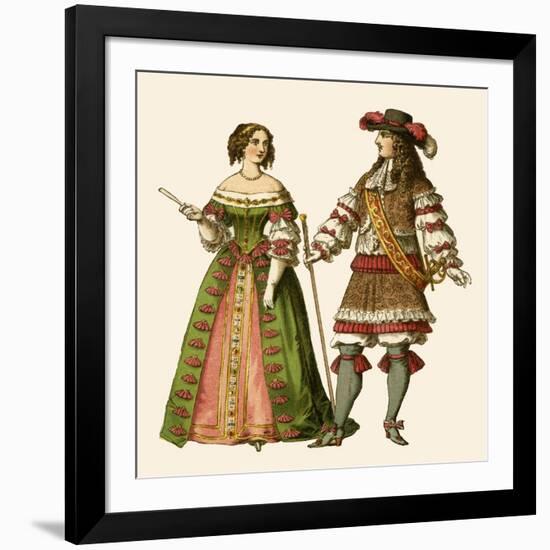 King Louis XIV of France and Maria Theresa Queen of France-Albert Kretschmer-Framed Giclee Print