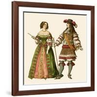 King Louis XIV of France and Maria Theresa Queen of France-Albert Kretschmer-Framed Giclee Print