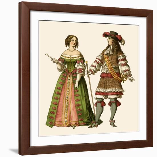 King Louis XIV of France and Maria Theresa Queen of France-Albert Kretschmer-Framed Giclee Print