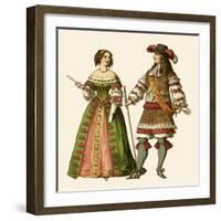 King Louis XIV of France and Maria Theresa Queen of France-Albert Kretschmer-Framed Giclee Print