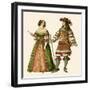 King Louis XIV of France and Maria Theresa Queen of France-Albert Kretschmer-Framed Giclee Print