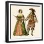 King Louis XIV of France and Maria Theresa Queen of France-Albert Kretschmer-Framed Giclee Print