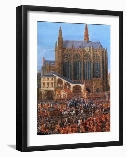 King Louis XV at the Parliament 1715 (Sainte Chapelle)-Pierre-Denis Martin-Framed Giclee Print