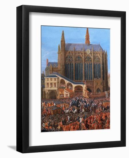 King Louis XV at the Parliament 1715 (Sainte Chapelle)-Pierre-Denis Martin-Framed Giclee Print