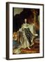 King Louis XV of France in Coronation Robe. 1730-Hyacinthe Rigaud-Framed Art Print