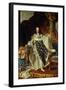 King Louis XV of France in Coronation Robe. 1730-Hyacinthe Rigaud-Framed Art Print