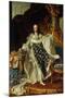 King Louis XV of France in Coronation Robe. 1730-Hyacinthe Rigaud-Mounted Art Print