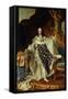 King Louis XV of France in Coronation Robe. 1730-Hyacinthe Rigaud-Framed Stretched Canvas