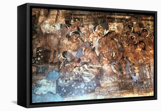 King Mahajanaka Listening to Queen Vivali, Ajanta Cave Fresco, India, 1st-5th Century Ad-null-Framed Stretched Canvas