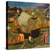 King Melchior Sailing to the Holy Land, C.1445-50 (Tempera & Oil on Panel)-Francesco Di Stefano Pesellino-Stretched Canvas