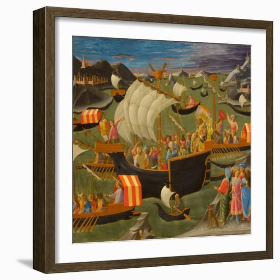 King Melchior Sailing to the Holy Land, C.1445-50 (Tempera & Oil on Panel)-Francesco Di Stefano Pesellino-Framed Giclee Print