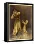 King Midas, Daughter, Gold-Arthur Rackham-Framed Stretched Canvas