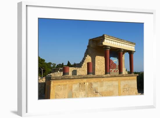 King Minos Palace, Minoan Archaeological Site of Knossos, Crete, Greek Islands, Greece, Europe-Bruno Morandi-Framed Photographic Print