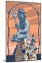 King Neptune Statue-Lantern Press-Mounted Art Print