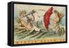 King Neptune with Mermaid, Myrtle Beach-null-Framed Stretched Canvas