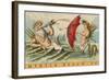 King Neptune with Mermaid, Myrtle Beach-null-Framed Art Print