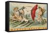 King Neptune with Mermaid, Myrtle Beach-null-Framed Stretched Canvas