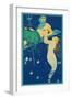 King Neptune with Mermaid-null-Framed Art Print