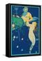 King Neptune with Mermaid-null-Framed Stretched Canvas