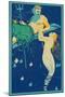 King Neptune with Mermaid-null-Mounted Premium Giclee Print