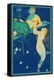 King Neptune with Mermaid-null-Framed Stretched Canvas