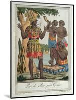 King of Bar, Near Gorée, Senegal, from Costumes De Différents Pays, 1796-Jacques Grasset de Saint-Sauveur-Mounted Giclee Print