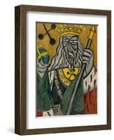 King of Clubs, 1915-Olga Vladimirovna Rozanova-Framed Giclee Print