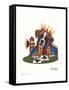 King of Clubs-Jenny Newland-Framed Stretched Canvas