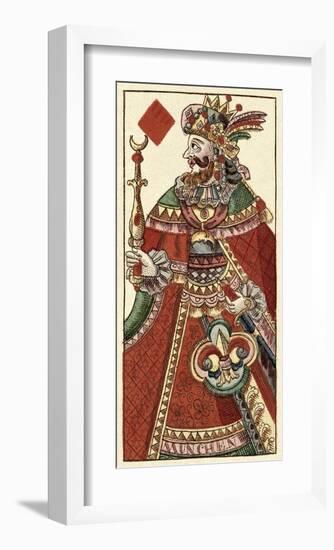 King of Diamonds (Bauern Hochzeit Deck)-Andreas Benedictus Gobl-Framed Art Print