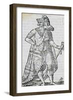 King of Florida, Engraving-Cesare Vecellio-Framed Giclee Print