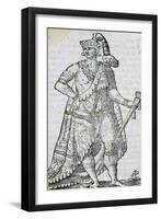 King of Florida, Engraving-Cesare Vecellio-Framed Giclee Print