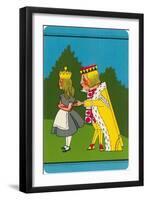 King of Hearts and Alice-null-Framed Art Print