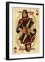 King of Hearts - Playing Card-Lantern Press-Framed Art Print