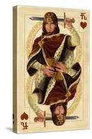 King of Hearts - Playing Card-Lantern Press-Stretched Canvas