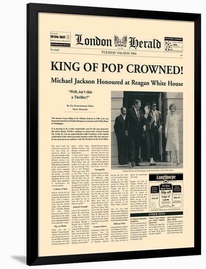 King of Pop Crowned-The Vintage Collection-Framed Art Print