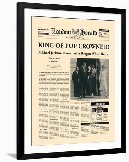 King of Pop Crowned-The Vintage Collection-Framed Art Print