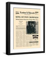 King of Pop Crowned-The Vintage Collection-Framed Art Print