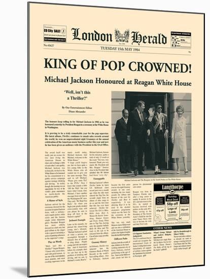 King of Pop Crowned-The Vintage Collection-Mounted Art Print