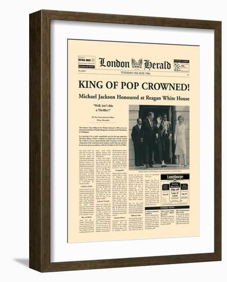 King of Pop Crowned-The Vintage Collection-Framed Premium Giclee Print