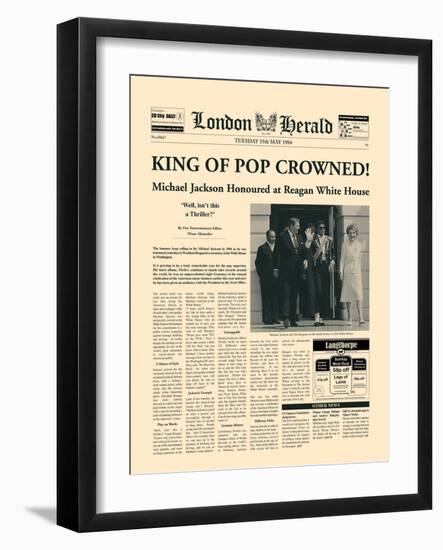 King of Pop Crowned-The Vintage Collection-Framed Premium Giclee Print