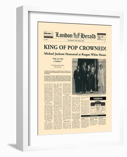 King of Pop Crowned-The Vintage Collection-Framed Premium Giclee Print