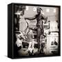 King of Snakes in Venice Beach-Giuseppe Torre-Framed Stretched Canvas