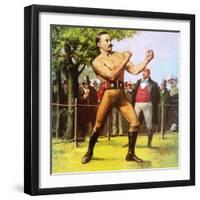 King of the Bare-Knuckle Boxers: John L Sullivan-Ralph Bruce-Framed Giclee Print
