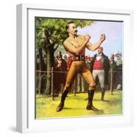 King of the Bare-Knuckle Boxers: John L Sullivan-Ralph Bruce-Framed Giclee Print