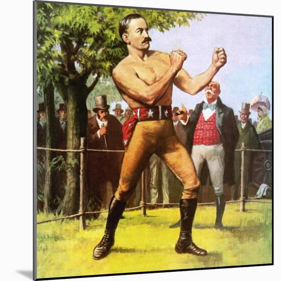 King of the Bare-Knuckle Boxers: John L Sullivan-Ralph Bruce-Mounted Giclee Print