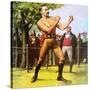 King of the Bare-Knuckle Boxers: John L Sullivan-Ralph Bruce-Stretched Canvas