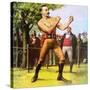 King of the Bare-Knuckle Boxers: John L Sullivan-Ralph Bruce-Stretched Canvas