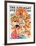 "King of the Beach," Saturday Evening Post Cover, September 3, 1932-Joseph Christian Leyendecker-Framed Giclee Print