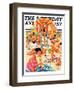 "King of the Beach," Saturday Evening Post Cover, September 3, 1932-Joseph Christian Leyendecker-Framed Premium Giclee Print